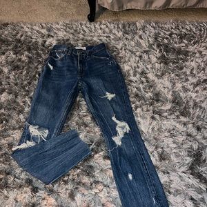 Abercrombie high rise mom jean